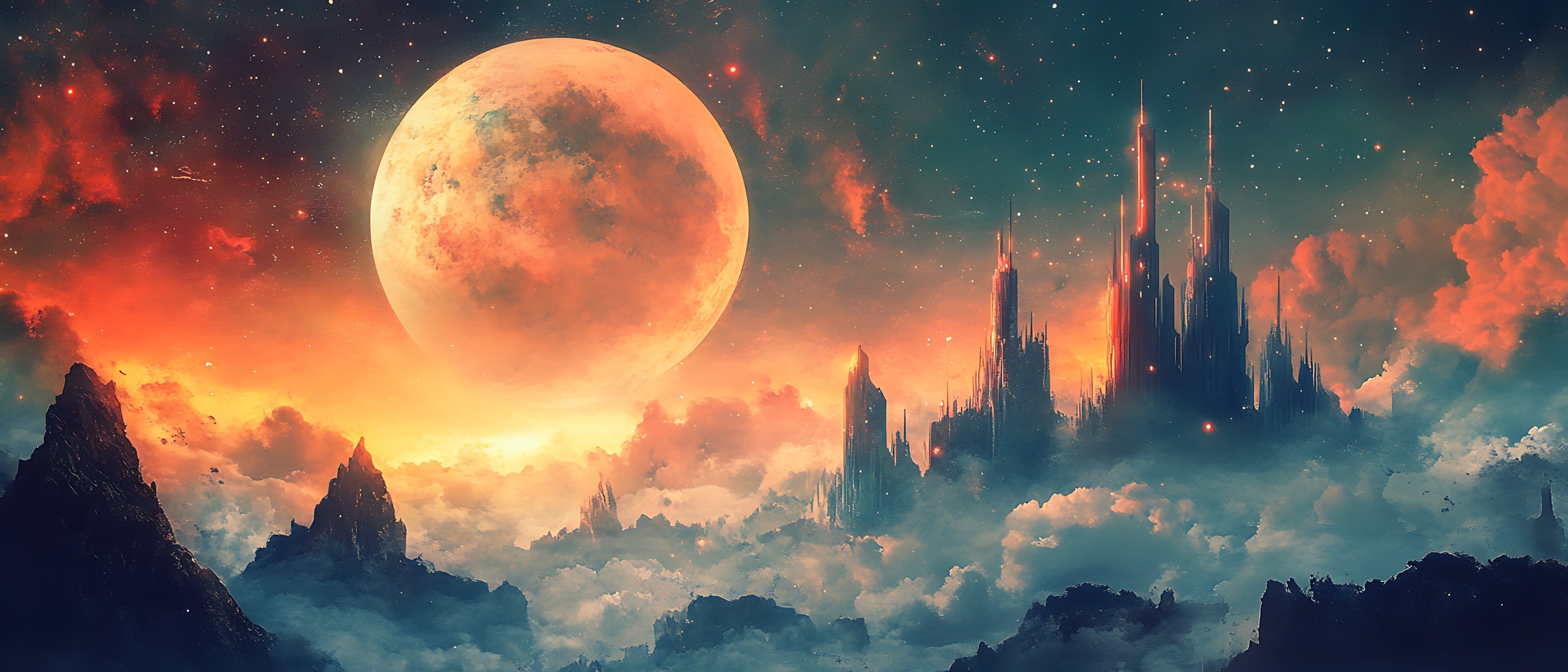 Keramiktasse "Andere Welt" (Motiv 02) | Weltraum & Planeten | Handbedruckt im Spessart | Geschenkidee