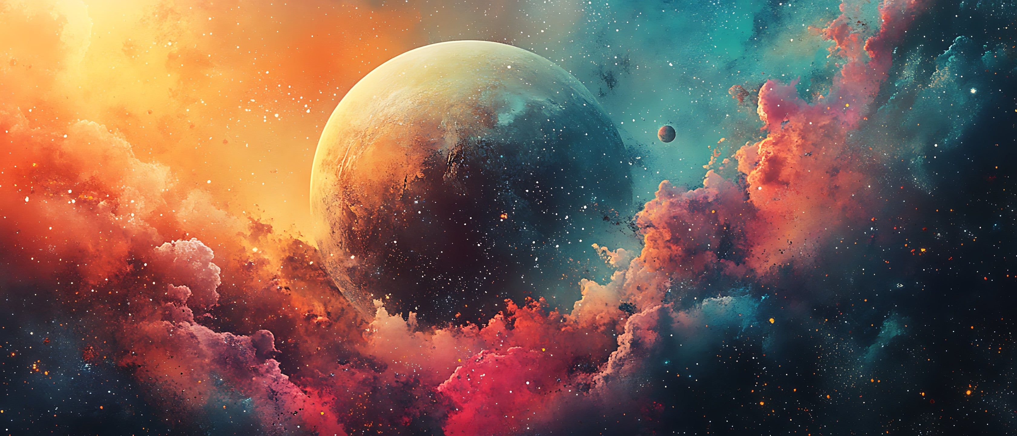 Keramiktasse "Andere Welt" (Motiv 04) | Weltraum & Planeten | Handbedruckt im Spessart | Geschenkidee