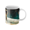 Keramiktasse "Andere Welt" (Motiv 08) | Weltraum & Planeten | Handbedruckt im Spessart | Geschenkidee