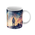 Keramiktasse "Andere Welt" (Motiv 09) | Weltraum & Planeten | Handbedruckt im Spessart | Geschenkidee