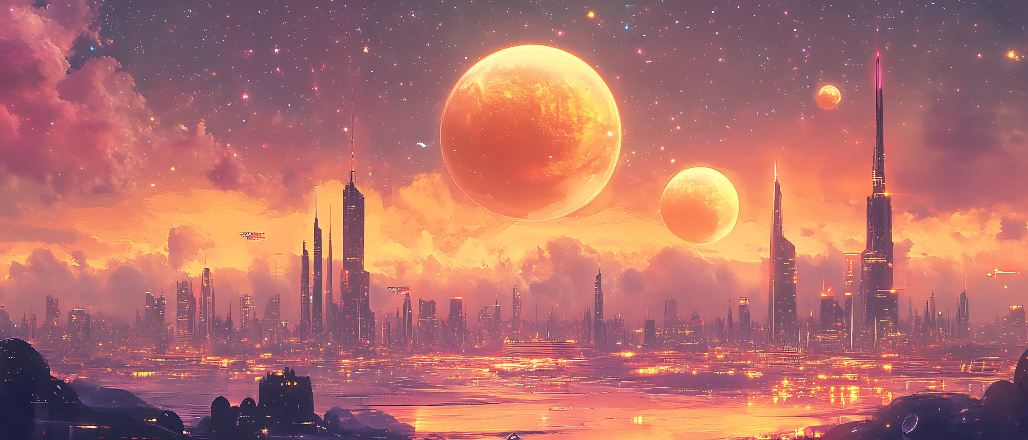 Keramiktasse "Andere Welt" (Motiv 11) | Weltraum & Planeten | Handbedruckt im Spessart | Geschenkidee