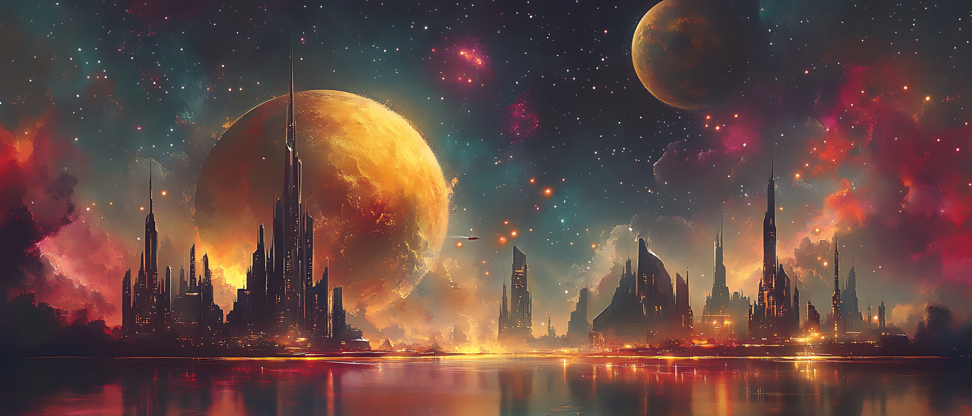 Keramiktasse "Andere Welt" (Motiv 12) | Weltraum & Planeten | Handbedruckt im Spessart | Geschenkidee