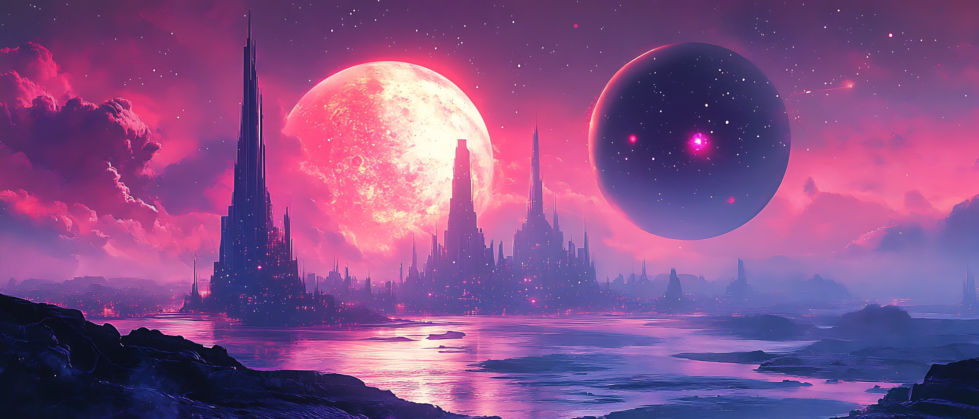 Keramiktasse "Andere Welt" (Motiv 14) | Weltraum & Planeten | Handbedruckt im Spessart | Geschenkidee