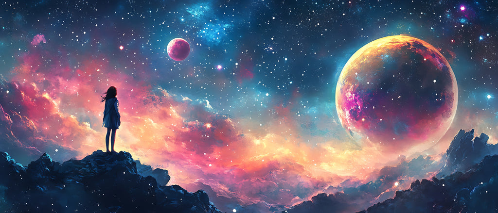 Keramiktasse "Andere Welt" (Motiv 16) | Weltraum & Planeten | Handbedruckt im Spessart | Geschenkidee