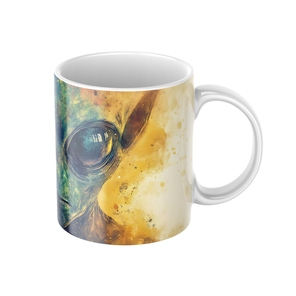 Keramiktasse "Andere Welt" (Motiv 18) | Weltraum & Planeten | Handbedruckt im Spessart | Geschenkidee