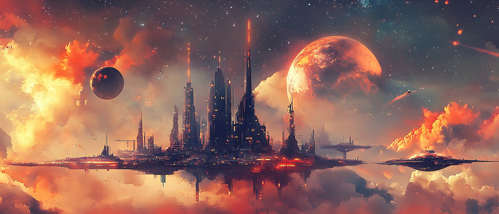 Keramiktasse "Andere Welt" (Motiv 20) | Weltraum & Planeten | Handbedruckt im Spessart | Geschenkidee