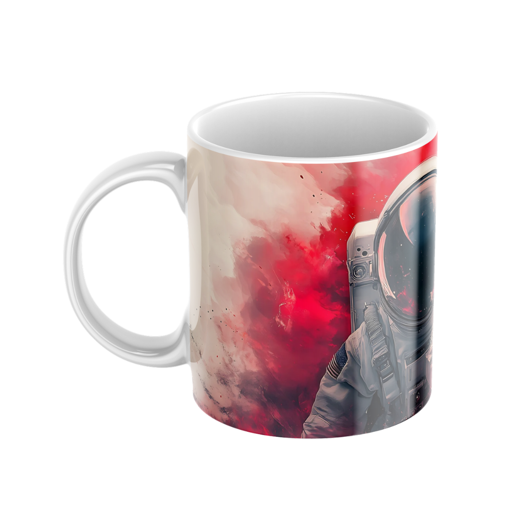 Keramiktasse "Andere Welt" (Motiv 24) | Weltraum & Planeten | Handbedruckt im Spessart | Geschenkidee