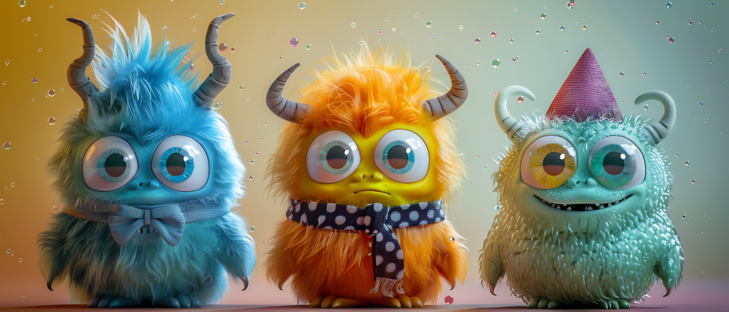 Keramiktasse "Süßes Monster" (Motiv 04) | Handbedruckt im Spessart | Bunte Tasse mit Motiv | Geschenkidee