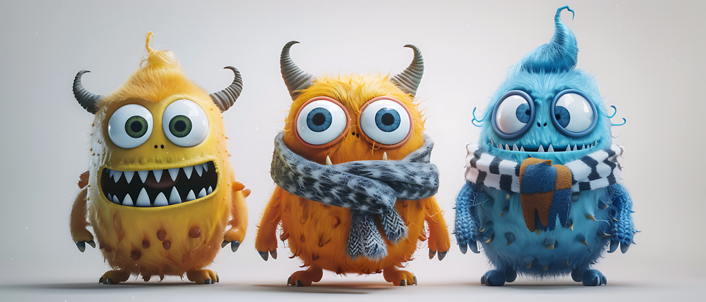 Keramiktasse "Süßes Monster" (Motiv 07) | Handbedruckt im Spessart | Bunte Tasse mit Motiv | Geschenkidee