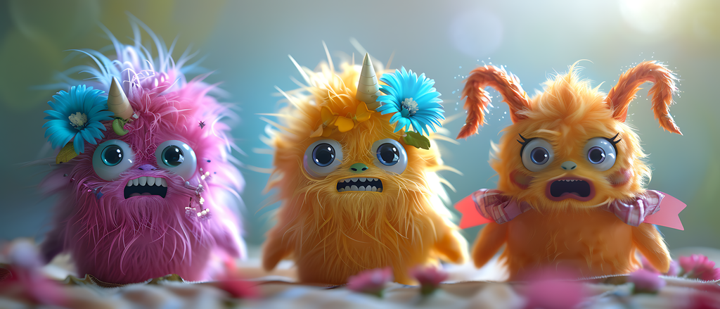 Keramiktasse "Süßes Monster" (Motiv 10) | Handbedruckt im Spessart | Bunte Tasse mit Motiv | Geschenkidee