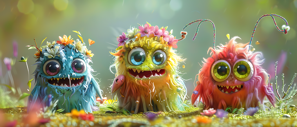 Keramiktasse "Süßes Monster" (Motiv 18) | Handbedruckt im Spessart | Bunte Tasse mit Motiv | Geschenkidee