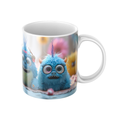 Keramiktasse "Süßes Monster" (Motiv 11) | Handbedruckt im Spessart | Bunte Tasse mit Motiv | Geschenkidee